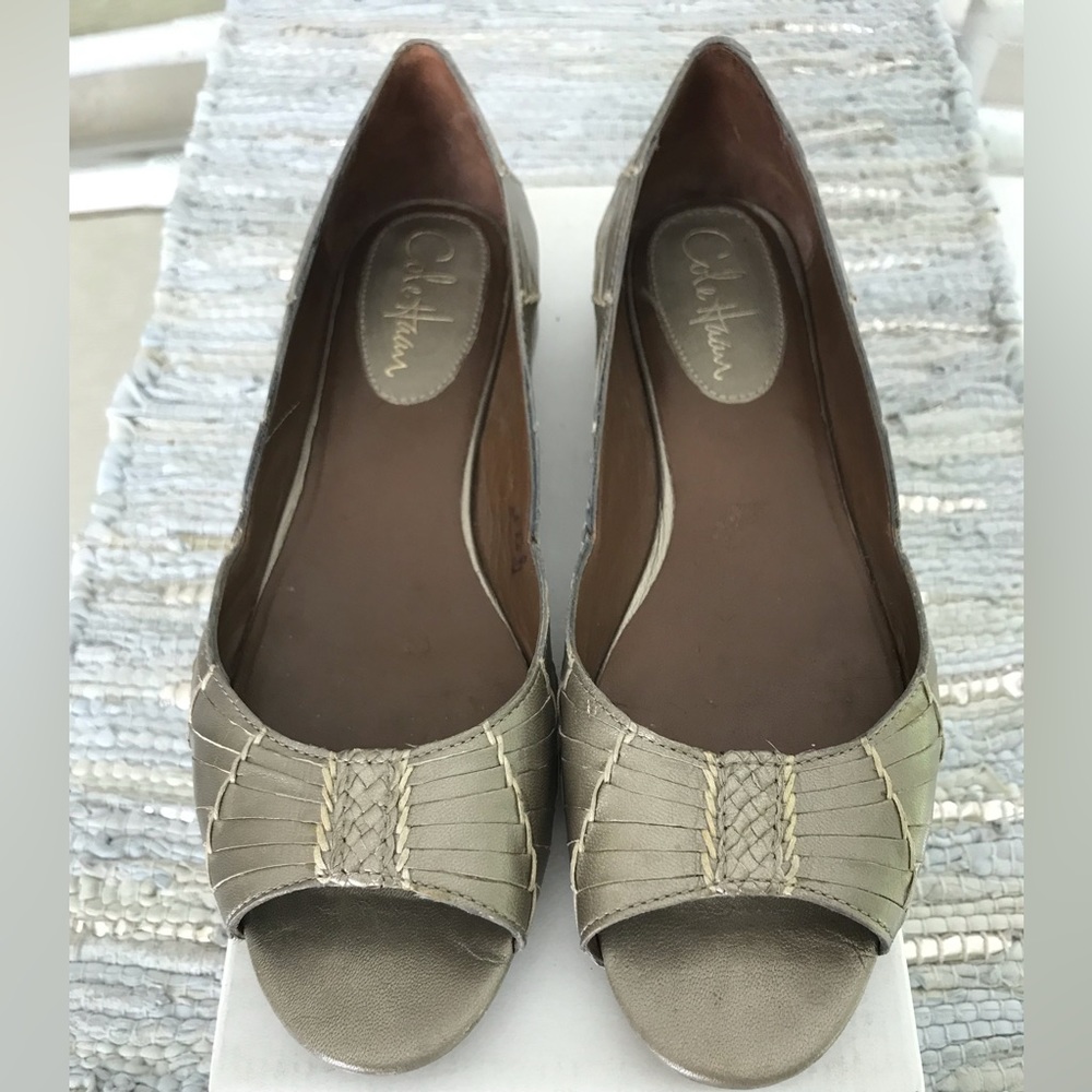 Cole Haan Air Nike sz 9 woven leather wedge